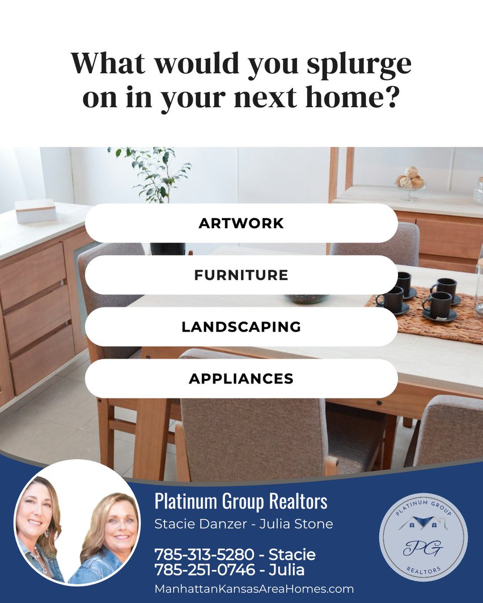 StacieDanzer's tweet photo. Picture this: You've just bought your dream home. What’s the first thing you’re splurging on: an eye-catching piece of artwork, sleek new appliances, or that perfect statement furniture? How will you make your space uniquely yours?

#sellmyhouse #homesforsalemhk https://t.co/EyiAarxY0n