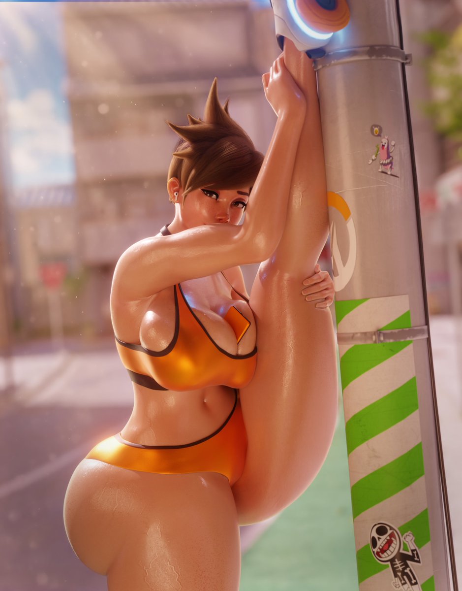 Vllrukkin's tweet photo. Don't forget to stretch.

Tracer - @scrag_boy
Updates &amp; Improvements - @LewdsSonk

#rule34 #lewd #nsfw #overwatch https://t.co/Emt0DYYVEy