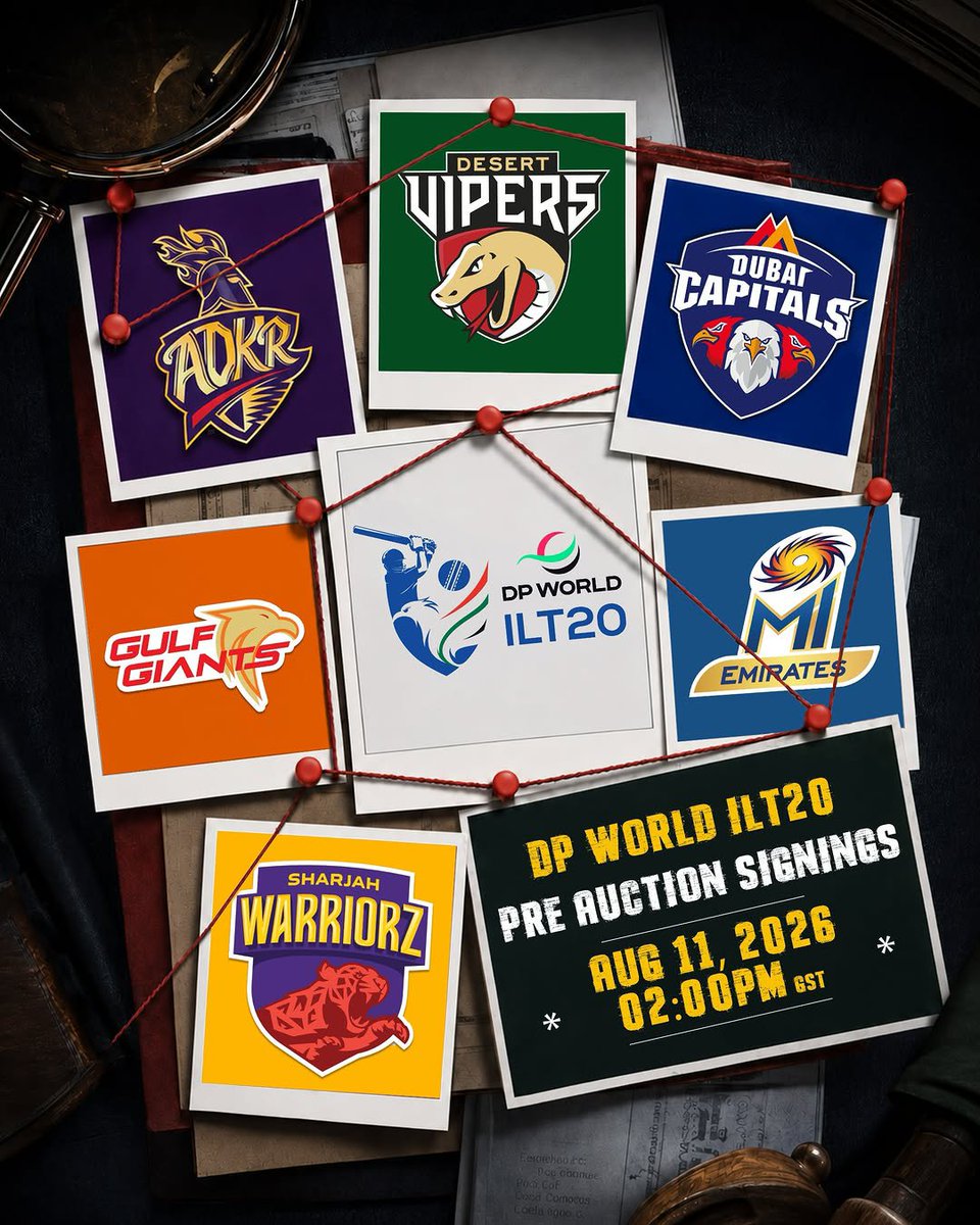 Knightsdextreme's tweet photo. ๐จ๐ฐ ILT20 retention and pre signings revealing on 11th August 3:30 PM IST
#ADKR #ILT20 https://t.co/fQ2CJ4zrYl