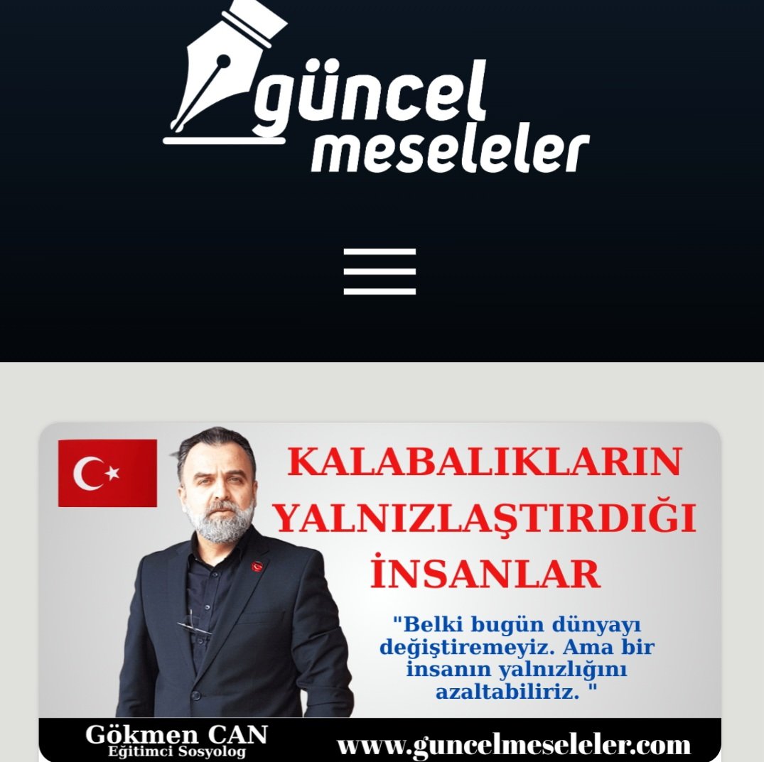 Gkmncn23's tweet photo. KALABALIKLARIN YALNIZLAŞTIRDIĞI İNSANLAR – Güncel Meseleler https://t.co/41bCkFw5n8 https://t.co/2Se37hOS0P
