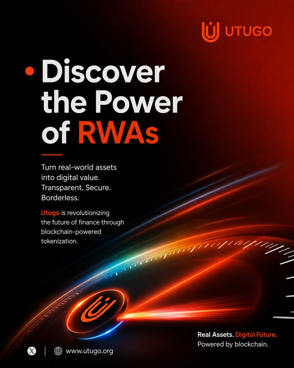 utugoio's tweet photo. Discover the Power of RWAs. 🌍⛓️

Real-world assets are going digital. With blockchain-powered tokenization, Utugo is helping unlock new possibilities for ownership, transparency, and global access.

Real Assets. Digital Future. 🚀

#RWA #Tokenization #Blockchain #Utugo #Web3 https://t.co/wAWakiHKgT