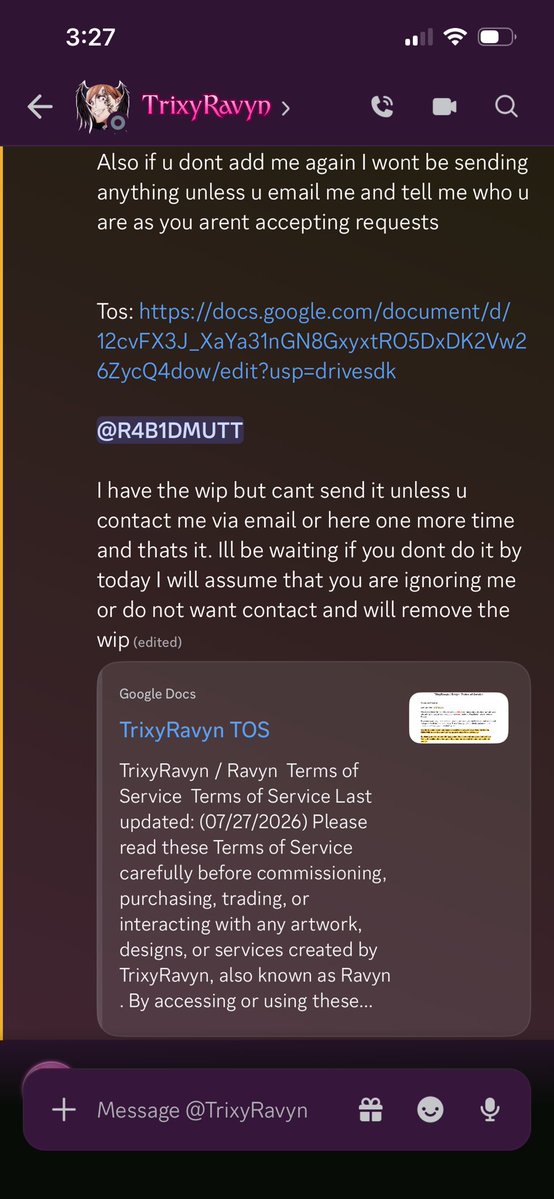 RabidmuttxX's tweet photo. When she cut contact, then edited passive aggressive things to the sent message https://t.co/danF2CtMrq