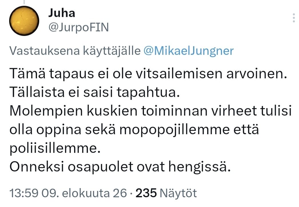 JurpoFIN's tweet photo. @MikaelJungner laittoi minut estolistalle tämän kommenttini jälkeen. En jää miestä kaipaamaan, mutta mielelläni olisin jatkanut hänen levittämänsä tiedon kommentointia. https://t.co/No9pd0un8K