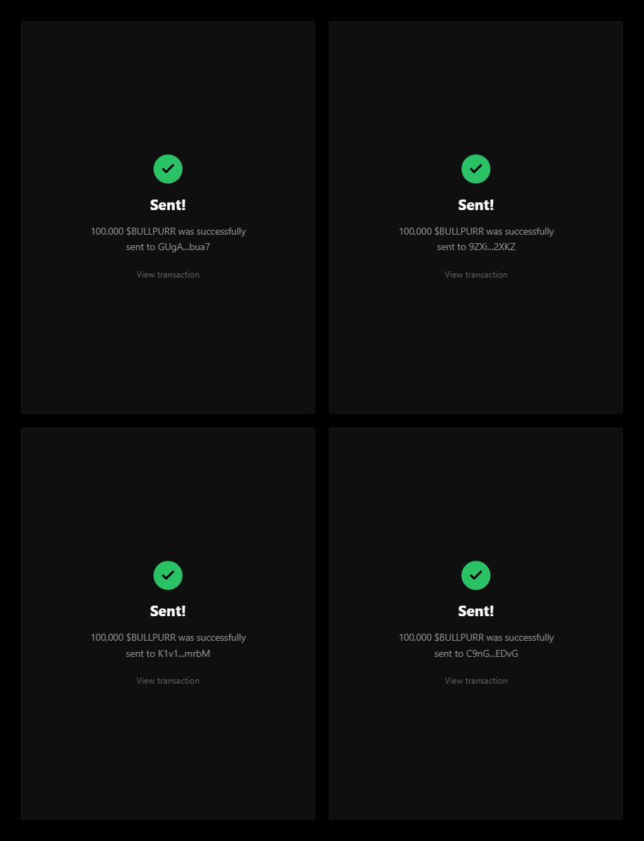 BULLPURR's tweet photo. Don't ask why,

Just drop your Solana $SOL address &amp; RT PINNED POST ♻️

Every wallet gets 100,000 $BULLPURR 🪂

First 500 wallets ⬇️ #Airdrop

🌐 Buy the Presale:
https://t.co/xkFVG4vAvY https://t.co/fUb55Gds4o
