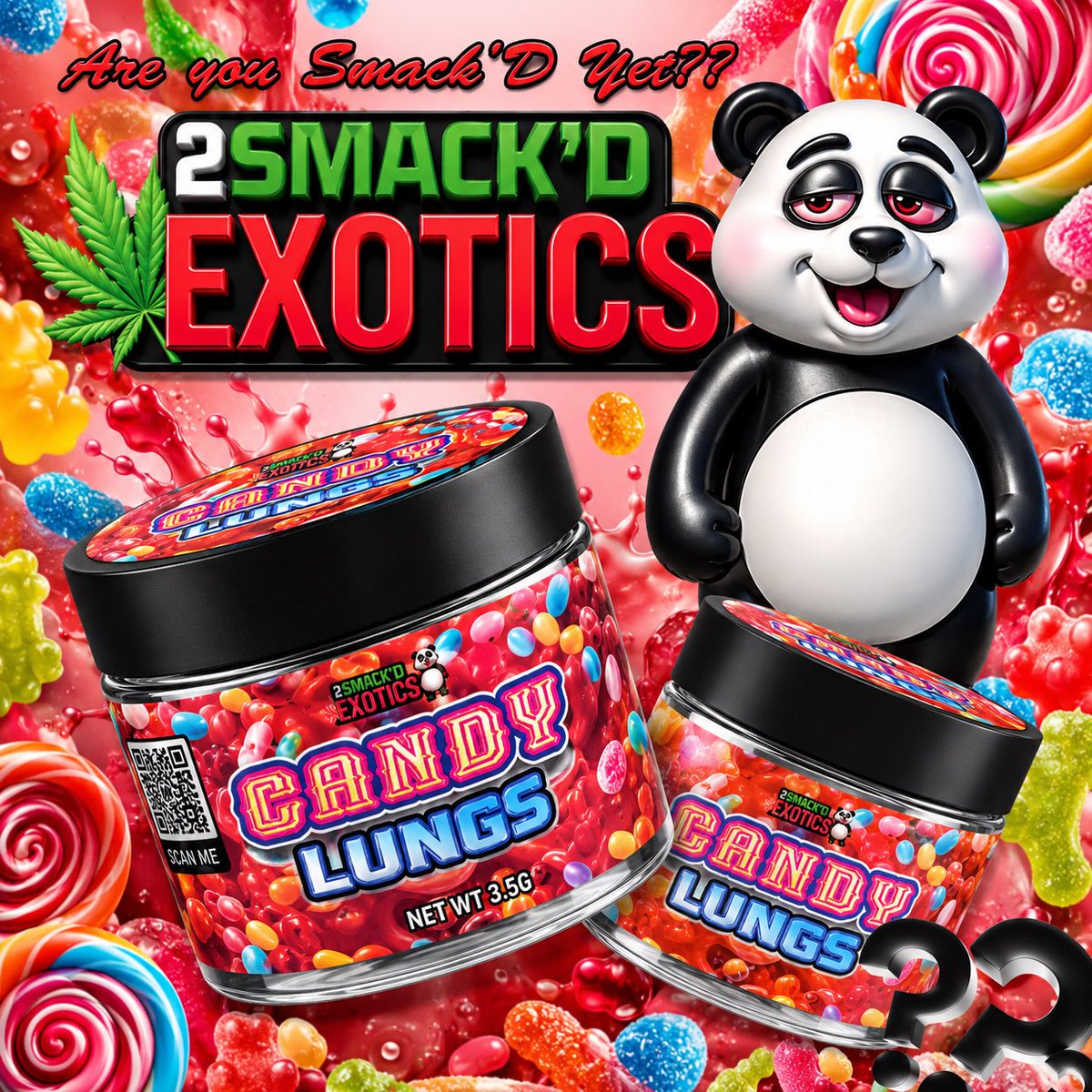 2smackdExotics's tweet photo. 🍭🔥 CANDY LUNGS is straight PRESSURE! One of my personal favorites for a reason — super sweet, candy-packed flavor with fruity notes and that sugary finish that keeps you coming back. 🤤🍬 If you like your flavors LOUD, sweet, and unforgettable, Candy Lungs is THAT ONE. 🐼💨 https://t.co/zPzQ3FJ3fn