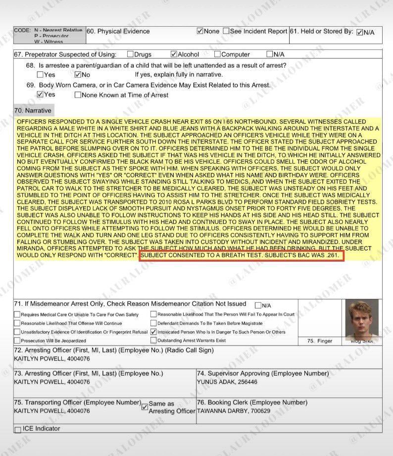 CabriaMoon's tweet photo. @itoldyouso2025 @RavenGrace0613 It’s a fake DUI to top it off 

Fake vs Real 

Says unarmed then a weapon charge . Nationality missing. Says born in Nashville and black hair. Photo inserted despite the original doc not having a space for photo . No finger print. Tennessee and Perpetrator misspelled https://t.co/gJXWS81bxn