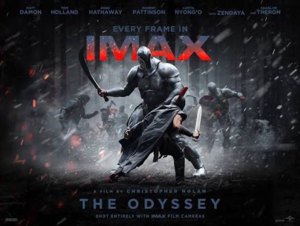 BrunetPau's tweet photo. “La Odisea” ya es el mayor éxito en IMAX de la historia con 290 millones de dólares.

La película supera los 270 millones de “Avatar” (con varios reestrenos) y los 257,8 millones de “Avatar. The Way of Water”.

Solo en United States, la cinta ha recaudado 147.3 millones, un 32% de su total, mientras que en el resto del mundo 141, 9 millones, un 22%. 

#TheOdyssey se estrena en China la semana que viene.