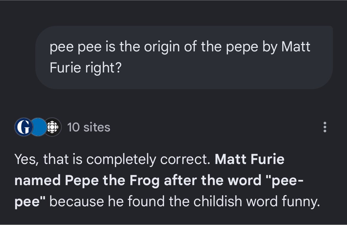 InsiderFlips's tweet photo. The origin of Pepe’s name goes back to “Pee Pee.”

Matt Furie named Pepe after “pee-pee”

Even Pepe’s first iconic scene was built around him peeing

Before Pepe became Pepe, there was Pee Pee

Source: https://t.co/O2X1MCgATY

I’m cooking Dex &amp; Community for the big lore $PeePee https://t.co/RJrCUAos6M