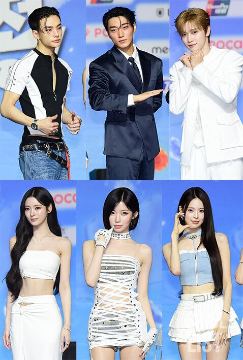 bangjeeminpics_'s tweet photo. [📰] 'Gayo Daejeon Summer' Ice Princes #HYUNJIN, #CHOISAN, #SUNGCHAN Who Freezed the Heatwave vs. Ice Princesses #ANNA, #ASA, #BANGJEEMIN 

"The stars are six handsome men and beautiful women who cooled the hearts of K-POP fans worldwide with a chic aura that seemed to pierce right through the screen. The "Ice Princes"—ATEEZ's Choi San, RIIZE's Sungchan, and Stray Kids' Hyunjin, who exuded the chilling aura of a Northern Siberian Grand Duke with their mere presence along with the "Ice Princesses" MEOVV's Anna, BABYMONSTER's Asa, and izna's Bang Jeemin who overwhelmed the scene with their haughty gazes, completely froze the photo wall."

🔗https://t.co/zdBYkswP5g

#방지민 #izna #이즈나