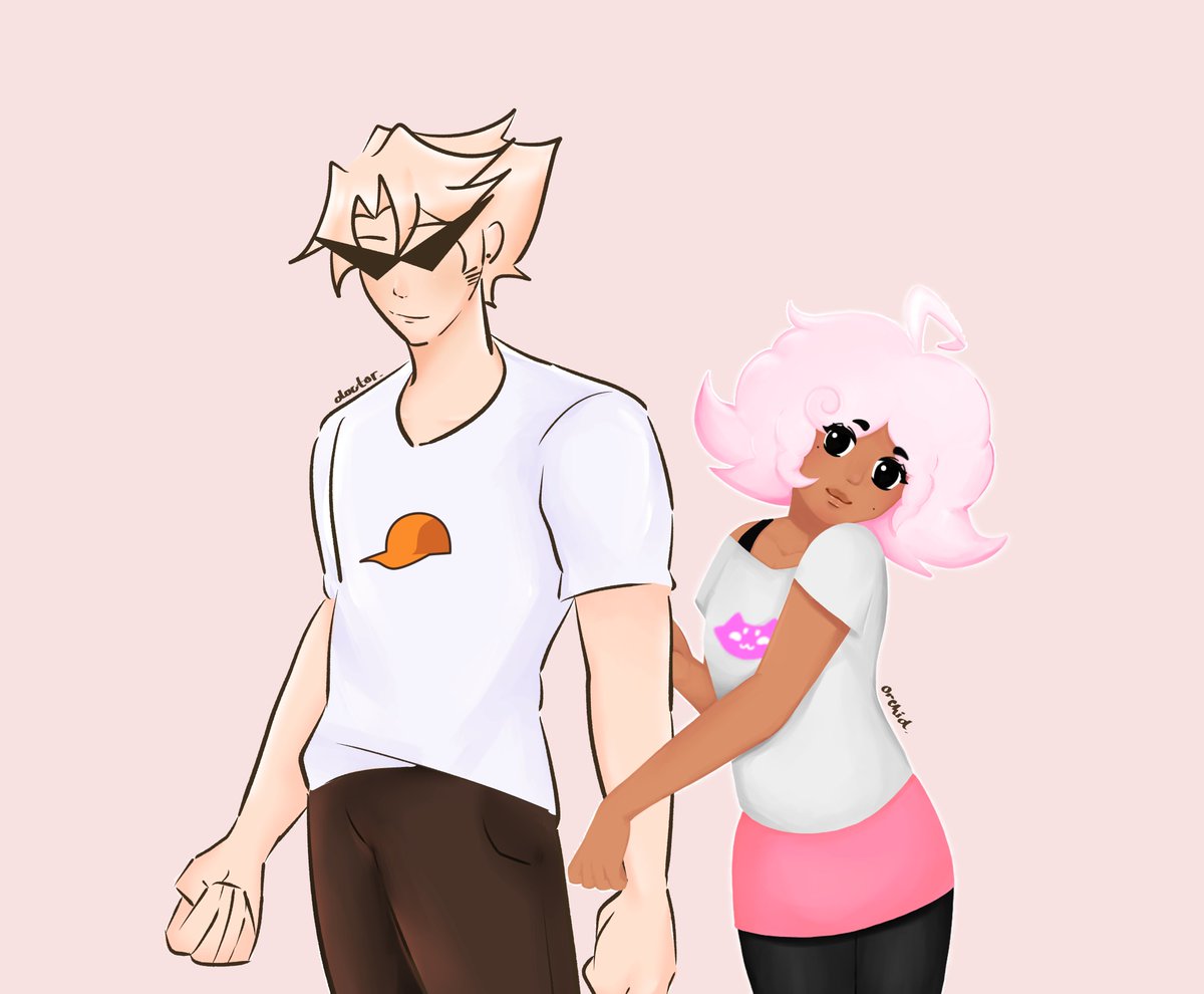 doctorspresence's tweet photo. In collaboration with @orchidsmeow we made peak #dirkroxy art 

Truly the prince and his princess come on

🧡🩷 https://t.co/SwGMJfPq6Z