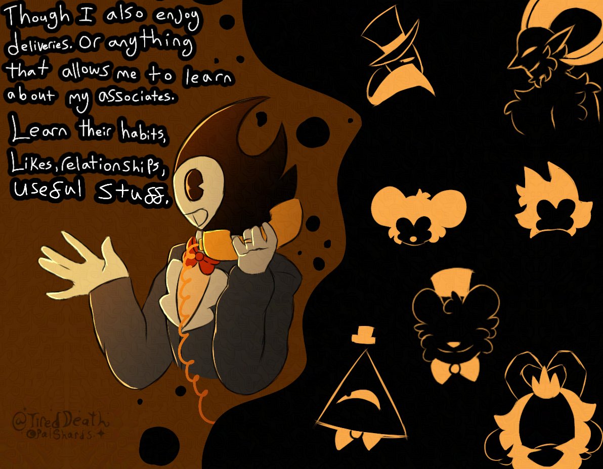 _TiredDeath_'s tweet photo. "What kind of business do you favor most of all?"
#QuillsnDealsAU #BENDY #Bendyandtheinkmachine #BATM #BatimAU https://t.co/rPi1ZsGgCW
