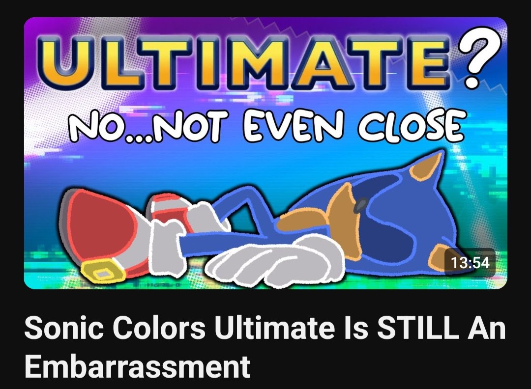 Maximiniumz's tweet photo. so I genuinely completely forgot to advertise my new video here. It's about Sonic Colors :)

link in replies https://t.co/xea78gc92V