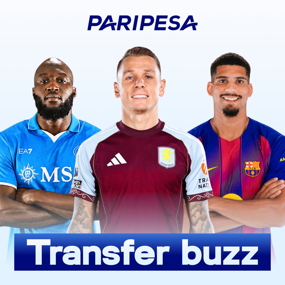 PariPesaNigeria's tweet photo. 💥 TRANSFER BUZZ: BARÇA HIT FROM BOTH SIDES, ARSENAL SPEND €87M

Araújo is heading to Liverpool, PSG are pushing for Ferran, Bruno joins Arsenal, Digne returns to Paris and Lukaku is looking at Turkey.

Read all transfer news from PariPesa below 👇
                             
Barcelona have two stories to watch.
Ronald Araújo is set to join Liverpool on loan, according to Fabrizio Romano. PSG are also trying to close Ferran Torres before he returns to Barça training on Wednesday, with Marca reporting that Paris want the deal done quickly.

Arsenal have already moved. Bruno Guimarães joins for €87m, giving Arteta another Premier League-ready midfielder.

PSG have also brought Lucas Digne back from Aston Villa for €7m.

Romelu Lukaku has agreed terms with Fenerbahçe, but Napoli rejected the first €6m offer. A new bid is expected from Turkey.

Which move are you watching first? 👇