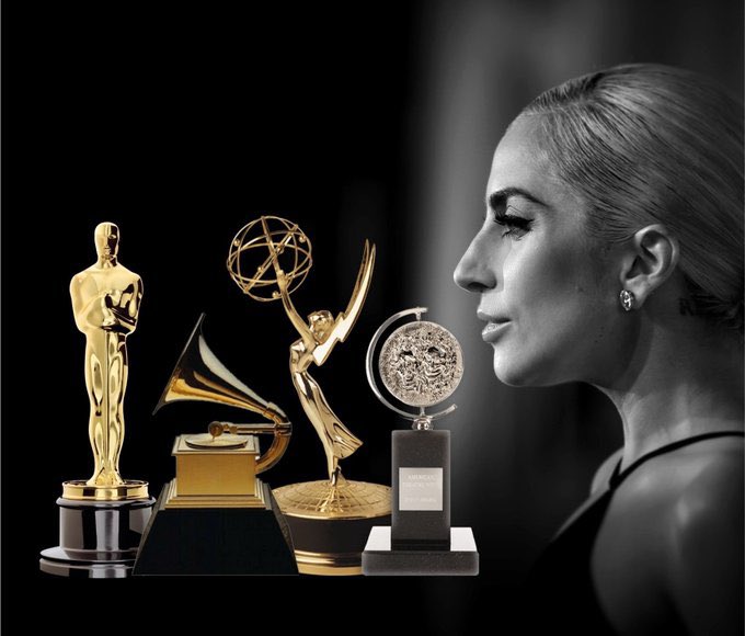 GagaAGoGo_'s tweet photo. La biografía del perfil de Lady Gaga en Spotify se ha actualizado. 

“Ganadora del Óscar, Emmy y 16 veces ganadora al Grammy” https://t.co/skZOj7Dy3n