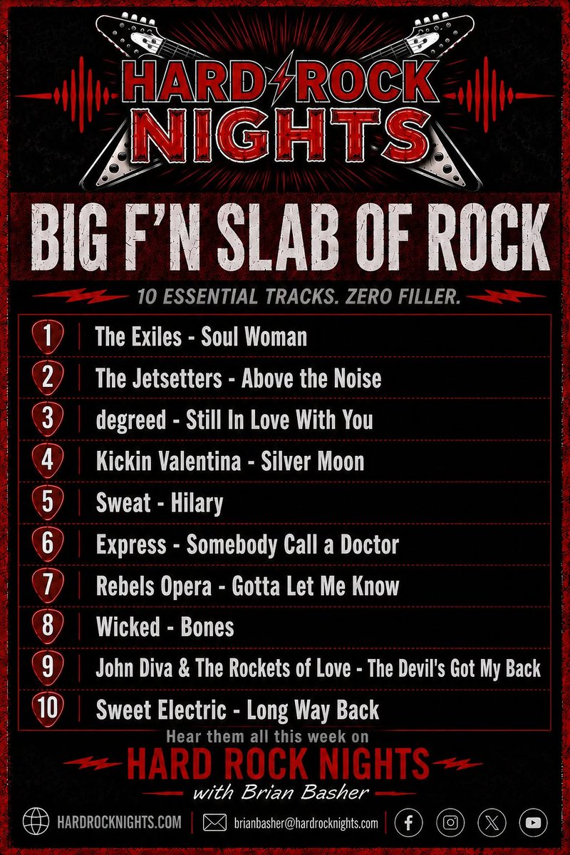 theexilesuk's tweet photo. Big ups to Brian Basher for featuring 'Soul Woman' in the top slot on @hardrocknights!💪

You can now buy or stream all of 'Turning Time' on our BC page https://t.co/lyban4jQcu and all the other relevant digital platforms.🎶

#soulwoman #turningtime #hardrocknights #classicrock https://t.co/3fVIp4BdnW