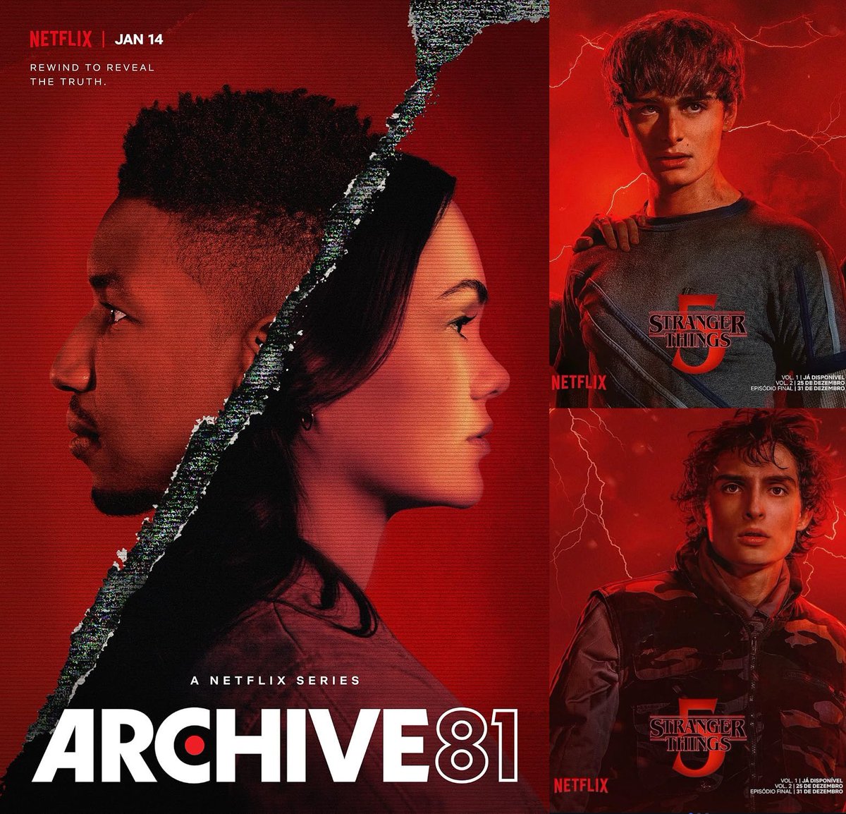 justserend12's tweet photo. trying not be insane about this Noah 📸 from today, but the “81” and “ST” can’t be ignored so here’s a random 🧶: 

Netflix has a show called “Archive 81” that many have said parallels ST (including their promo poster, IMO).

A81 jumps btw the 90s ↔️ Present Day #metagate

(1/2) https://t.co/xrnByTqioD