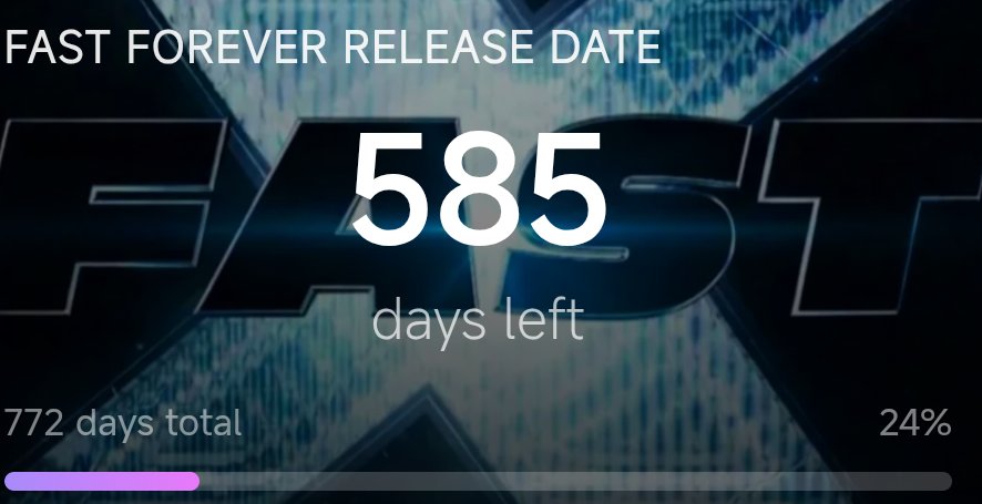 FastForever007's tweet photo. 585 days left until the release of Fast Forever 🎥 https://t.co/DXV71SwCMo