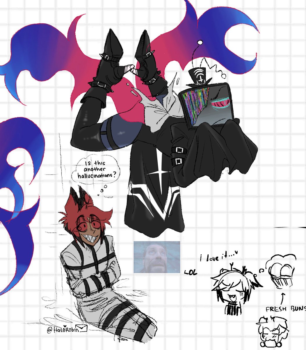 Hat0R0bin's tweet photo. Another Magma doodles ✨🦌📺
Asylum patient Al x Ghost Vox
#Radiostatic #Alvox https://t.co/zfcWPcT3do