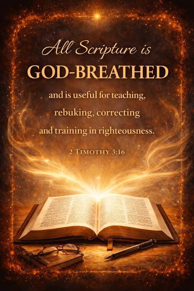 Bible_Reposts's tweet photo. “All Scripture is breathed out by God and profitable for teaching, for reproof, for correction, and for training in righteousness, that the man of God may be complete, equipped for every good work.”
-2 Timothy 3:16-17 ESV
#HolyBible #Amen https://t.co/nzNrLjRLn4