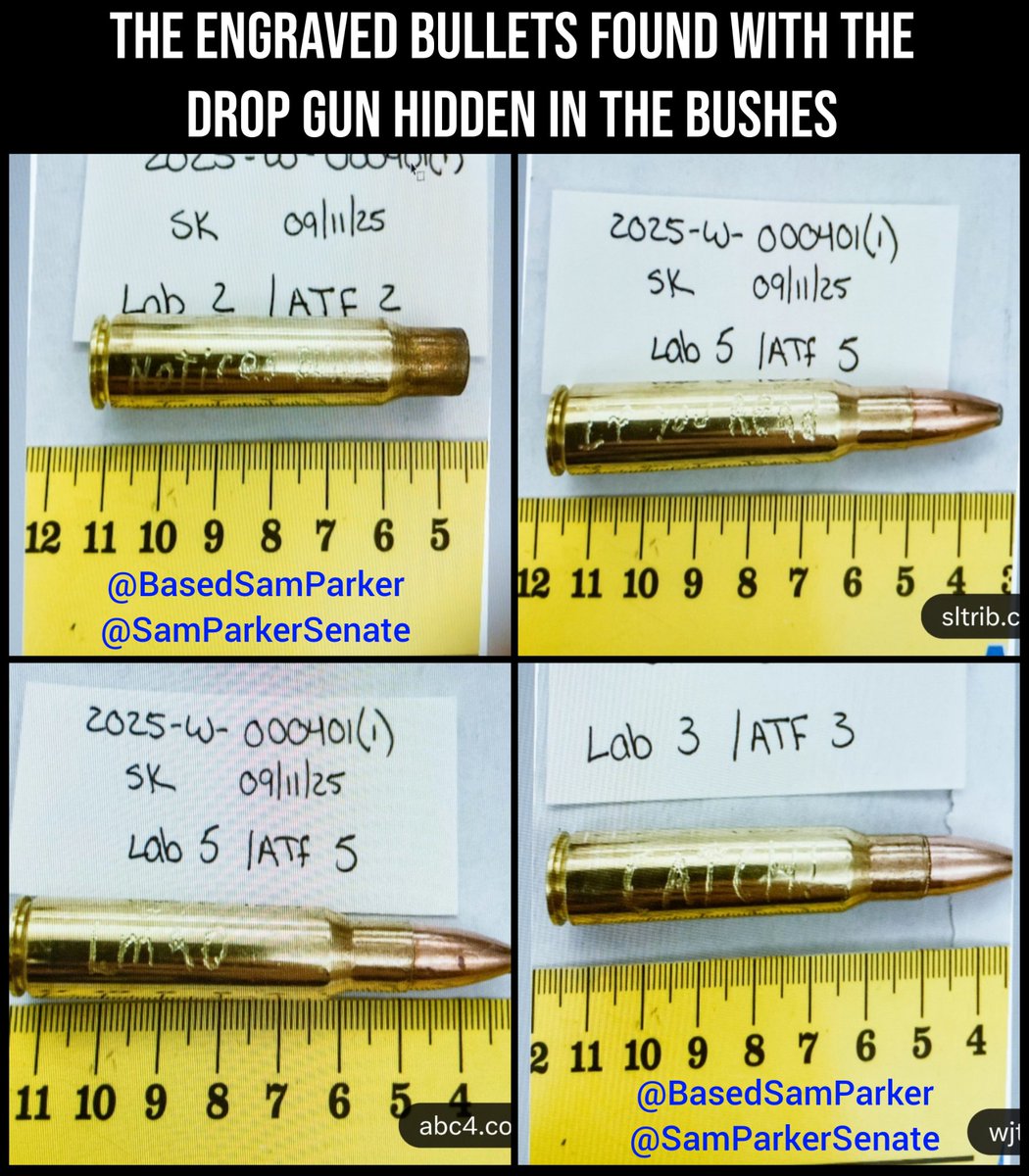 BasedSamParker's tweet photo. Whenever I stash murder bullets in a towel in the bushes so that they won't be found—I first spend hours engraving the bullets hoping that they'll be found.

And I also unnecessarily take them out of my backpack or pockets to dump them—even though I still take the backpack & pants with me.

But they're the only thing from my backpack & pockets that I leave behind—nothing else. 😭

Who thought this up? And why isn't a single government or TPUSA employee questioning this retarded story? Do some people just "escape" differently? Lol