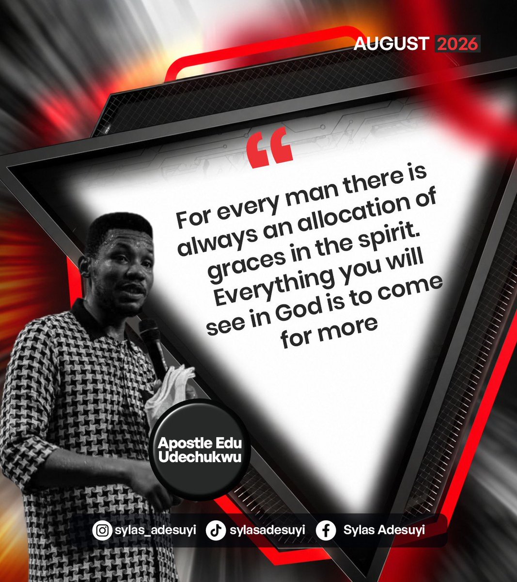 SYLAS_ADESUYI's tweet photo. 🔥 THERE IS MORE IN GOD FOR YOU.

What you know of God today is not the limit of what He wants to reveal.
📖 “...the spirit of wisdom and revelation in the knowledge of him.” — Ephesians 1:17
There is more grace. More revelation. More of Christ to know. 🔥🙏
#ApostleEduUdechukwu https://t.co/KY6RlNVqym