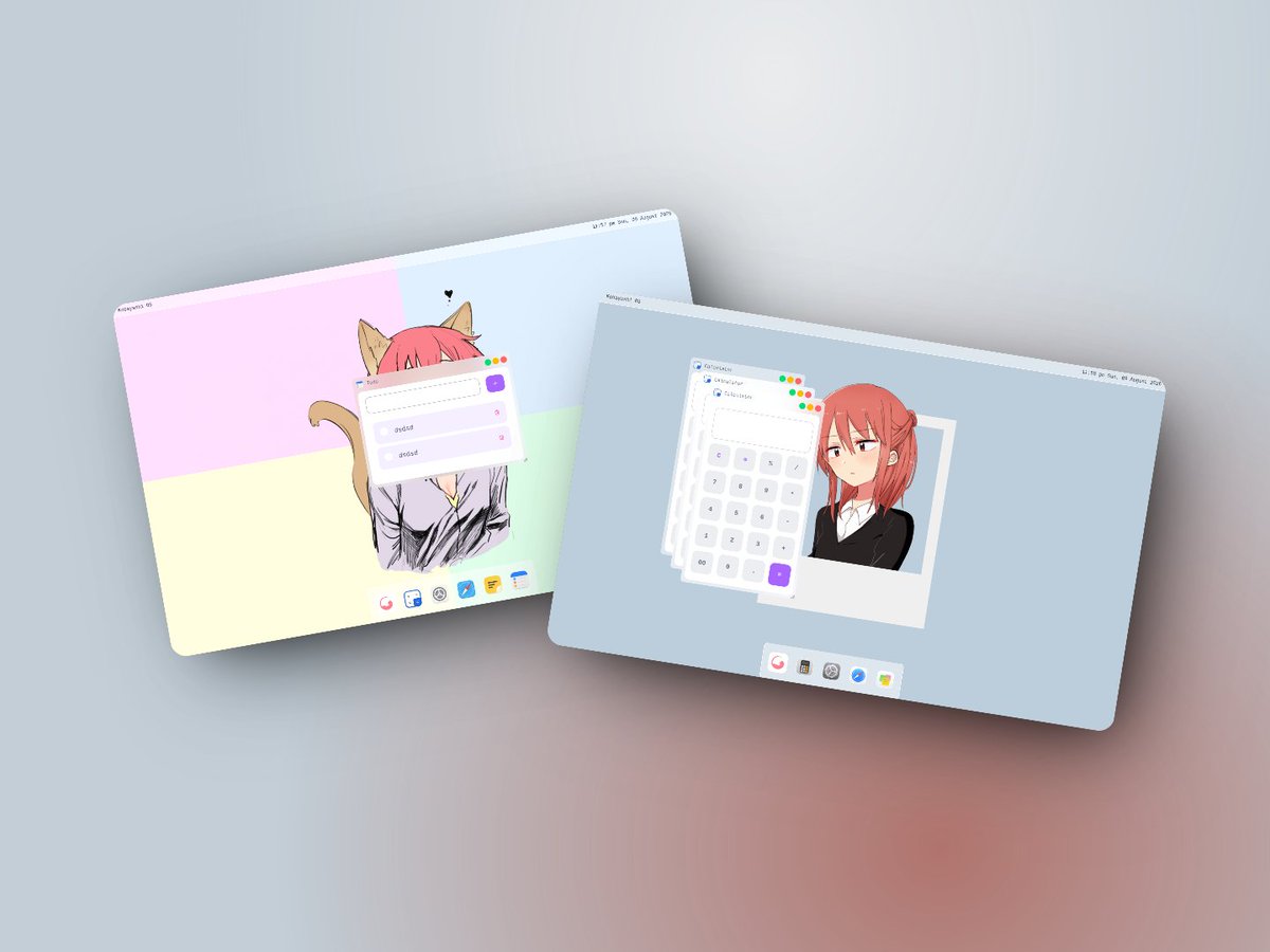 anshumitasahu's tweet photo. Day 83 of #100DaysOfCode
• Added the Menu app icon to the apps bar when opened
• Improved Gallery UI + transitions
• Added image carousel
• Added position shifting for existing apps
Kobayashi OS is slowly coming together. 🧩
#React #webOS #BuildInPublic https://t.co/BG1VSXu9Te