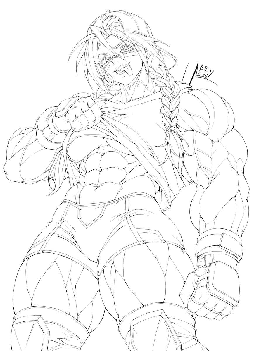 Viberential's tweet photo. Quick line art commission for an anonymous person :^
#musclegirlart https://t.co/3tUR4eIzET
