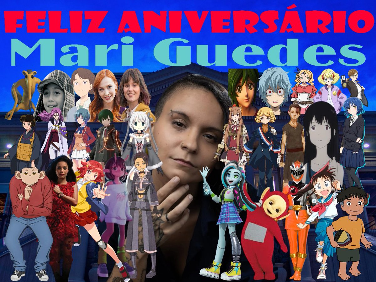 Camelo2017's tweet photo. Feliz Aniversário #MariGuedes eu fiz essa imagem para você com seus personagens mais conhecidos. Deus abençoe.
#MonsterHigh #Teletubbies #PowerRangersDinoFury #YaibaSamuraiLegend #Ponyo #BOCCHITHEROCK #GodOfWarSonsOfSparta #DrStone #TheRisingOfTheShieldHero #DetectiveDeLaMesa https://t.co/haczSyYHEN