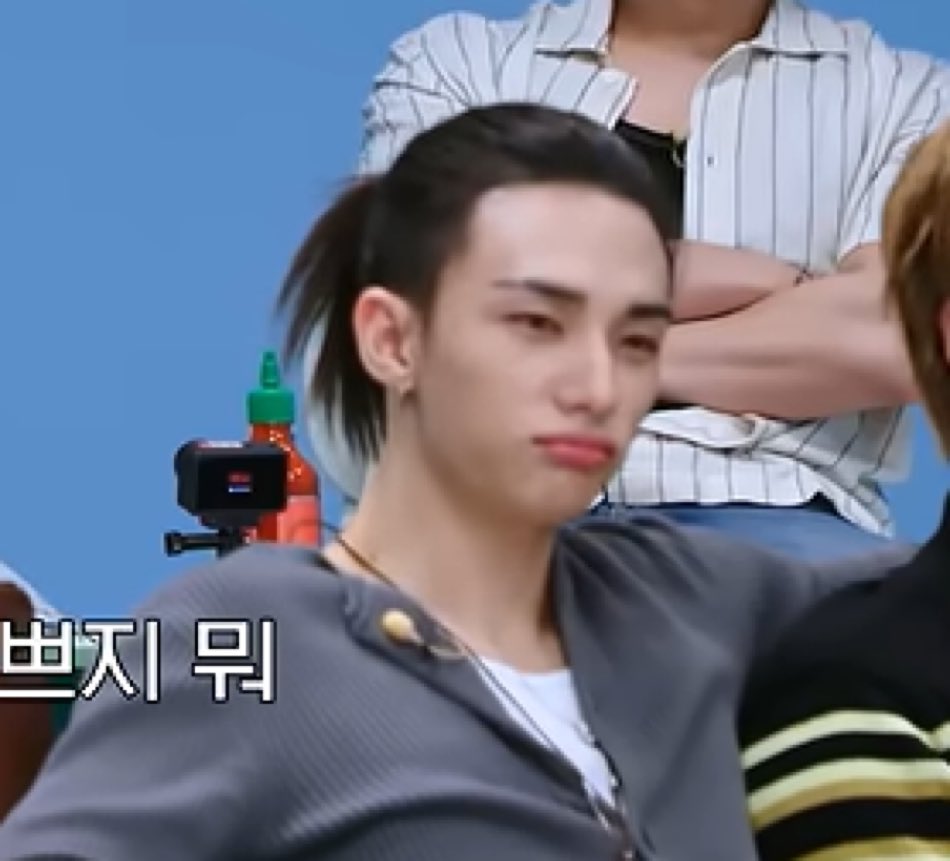 hyunminner's tweet photo. he’s so sad and pouty for seungmin :( https://t.co/Ns8uoPQFDg