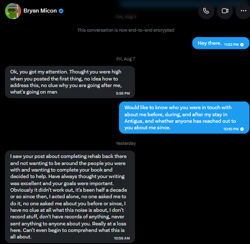 ProjPM's tweet photo. PRESENTING 

"What Do You Get For the Man Who Has Everything Except a Viable Alibi"

STARRING 

Bryan Micon as The Musk-Loving Crypto Millionaire Gambler Who Backed Wrong Horse

and
 
Barrett Brown as the Erratic Anarchist Revolutionary Ex-Convict Drug Addict He Just Lied To 

1)