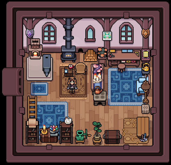 starsmithing's tweet photo. wanted 2 show my house design as of right now ^0^!!

1st floor

#FieldsofMistria https://t.co/VgxxX3WCNi