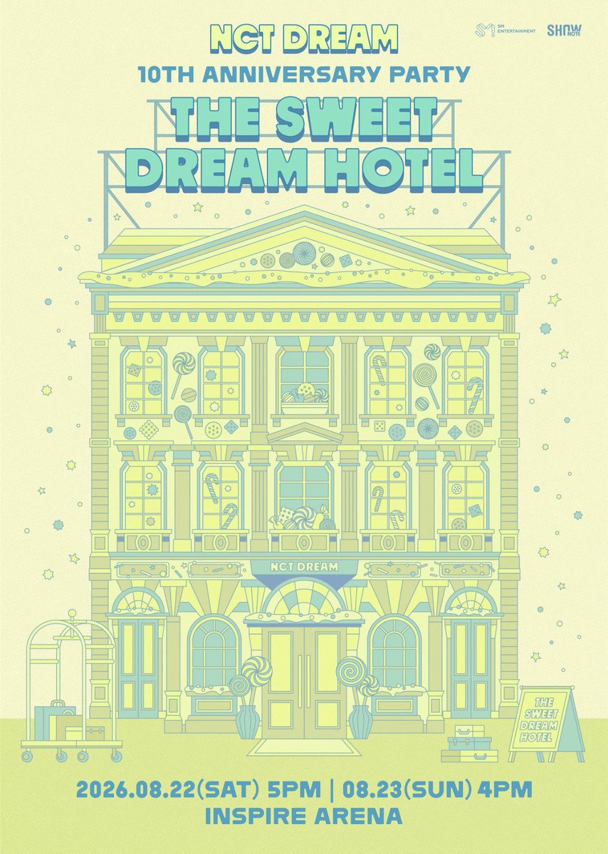 emmtixx's tweet photo. NCT DREAM 10TH ANNIVERSARY PARTY <THE DREAM HOTEL SWEET> 

10th Anniversary Debut Commemorative Fan Meeting Ticket Agency &amp; Reservation Services Available Now

Dream Korea Seoul Concert Agency 

Performance Dates August 22nd August 23rd

#NCTDREAM #NCT #ドリム #NCTDREAM10thAnnive https://t.co/07znu0XBMd