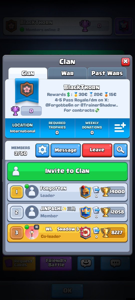 TrainerShadow_'s tweet photo. New ladder clan,dm to join or dm for contract https://t.co/B0wNlVlGPe