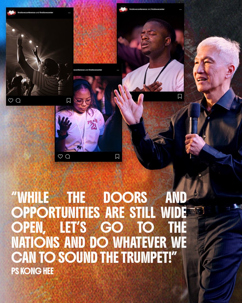 FirstLoveCenter's tweet photo. Ps Kong Hee @konghee reminded us at First Love Conference that divine opportunities don’t last forever. 

This is no time to delay. Go. Preach. Reach. Sound the trumpet. 📯

May we respond to God’s call with faith and urgency for the sake of others. ❤️‍🔥

#FLConference26 https://t.co/NDULlLCfJU