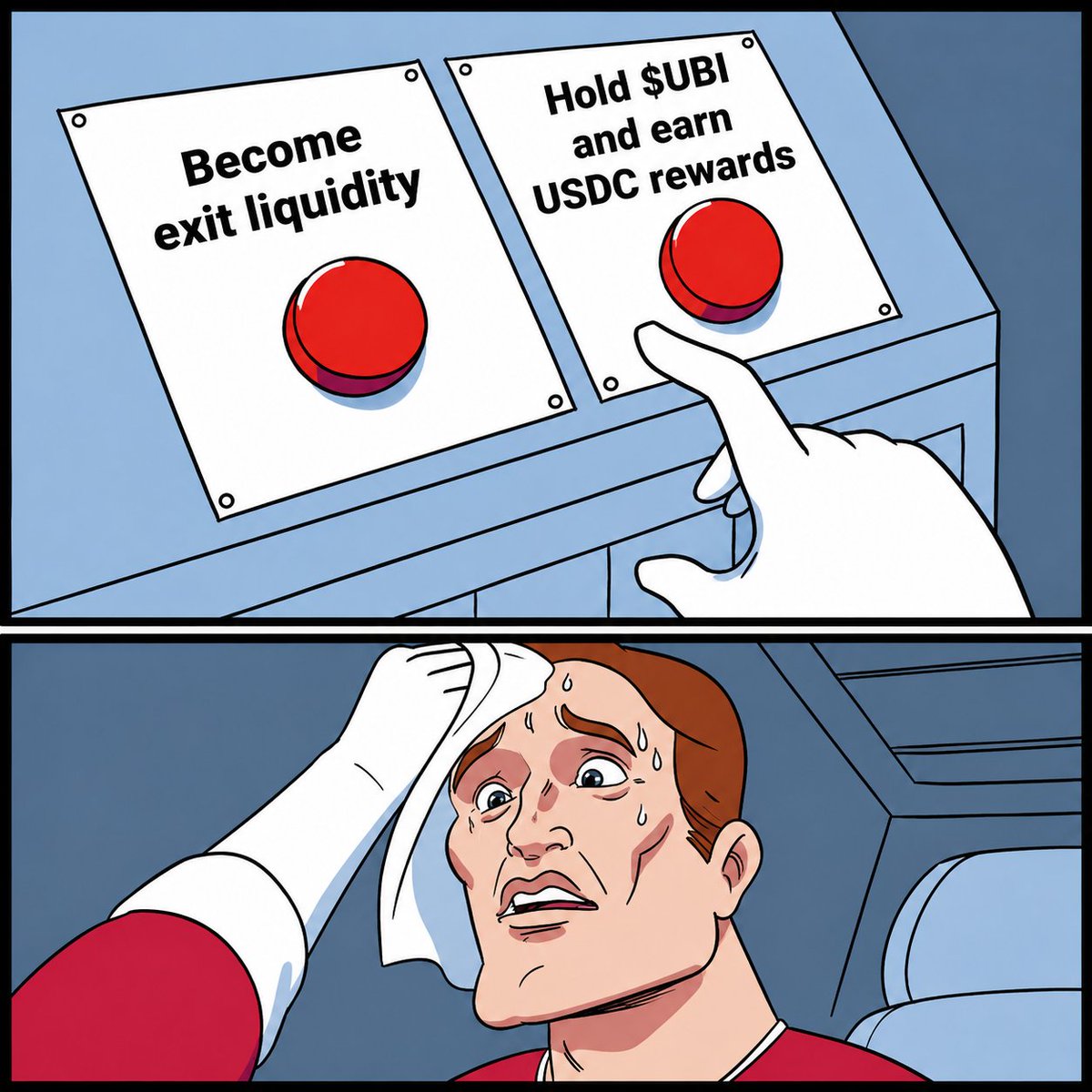 stonkubi's tweet photo. Imagine choosing exit liquidity over USDC rewards.

Couldn't be me.

Hold $UBI. Earn USDC. https://t.co/cnkhoA1yh7