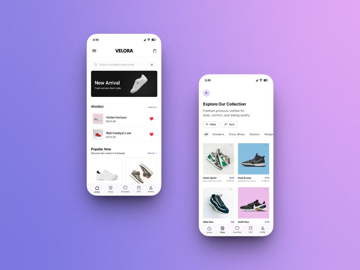 Ismail_1135's tweet photo. Most shopping apps overload you with grids and popups.

This one doesn't. Clean product cards, real Wishlist UX, a checkout flow that doesn't fight you.

Fashion/footwear brands — your app's UX is either making you money or quietly losing it.

#UIUX #EcommerceApp #AppDesign https://t.co/5pn8AlOsUv