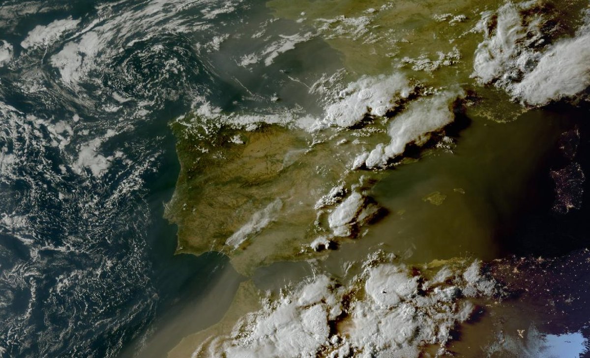 The_Maps_Room's tweet photo. #eumetview #eumetsat

Calima, humo de #IFniebla  y tormentas al este peninsular en el atardecer de este 9 de agosto. https://t.co/L5TSfAhfKC