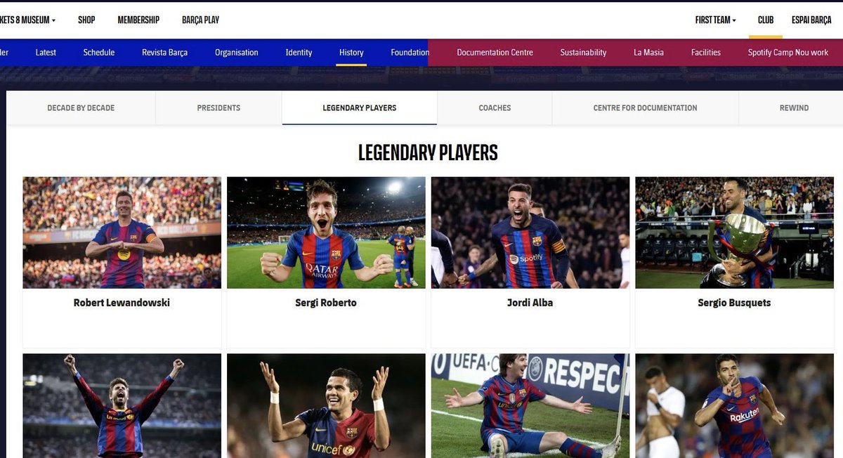 ActuBarca___'s tweet photo. 🚨 Robert Lewandowski 🇵🇱 rejoint la prestigieuse liste des légendes du FC Barcelone sur le site officiel du club. 💙❤️ 

Totalement mérité. ❤️ https://t.co/Qix04eptSi