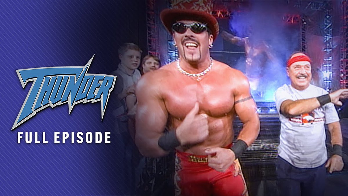 WWE_Vault's tweet photo. #OTD | Aug. 9, 2000

#WCW Thunder:

Kronik (c) v. Perfect Event v. Jindrak/O'Haire
Elix Skipper v. Crowbar
3 Count/Tank Abbott v. M.I.A.
Lance Storm v. Mike Awesome
Buff Bagwell/Mean Gene v. Kanyon/Mark Madden
Sting/Cat v. Great Muta/Vampiro

and more!

https://t.co/w4OvdwnMn1 https://t.co/rVTdgl8O0x