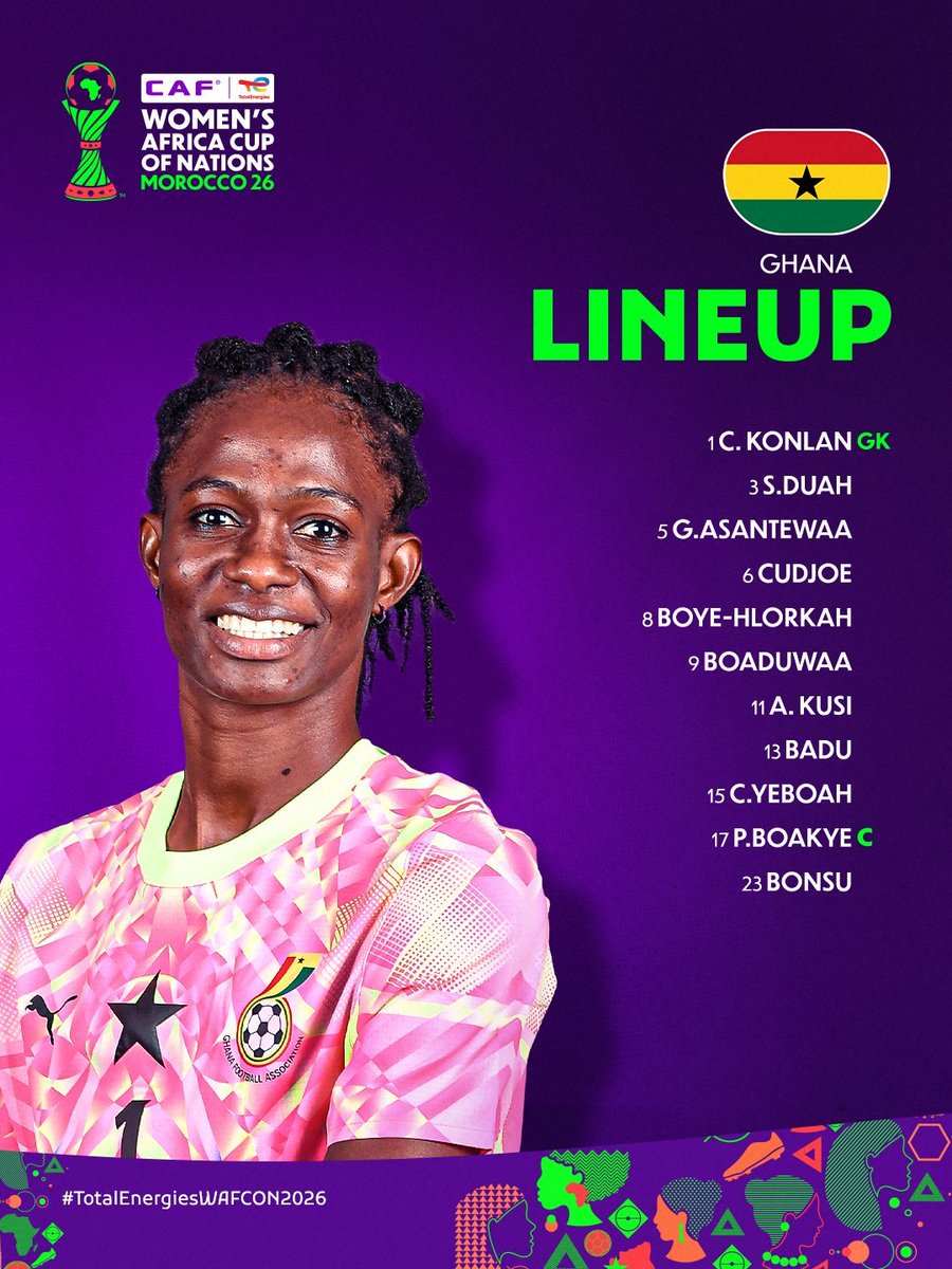 ghfootfrench's tweet photo. MATCHDAY 🇬🇭✨

Quart de finale de Coupe d'Afrique féminine. Une victoire qualifierais le Ghana 🇬🇭 pour la prochaine Coupe du Monde 🏆

Malawi 🇲🇼 🆚 🇬🇭 Ghana
🏟️ Al Madina Stadium, Rabat 🇲🇦
⏰ 22:00 🇫🇷
 📺 beIN sports MAX 5 🇫🇷 https://t.co/2zLWgyWUiY