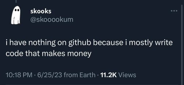 SiliconCircuis's tweet photo. nothingOnGithub
#Programming #TechHumor #Coding #ProgrammerHumor #TechMemes #Meme #nothingOnGithub https://t.co/Y84gHK7UxG