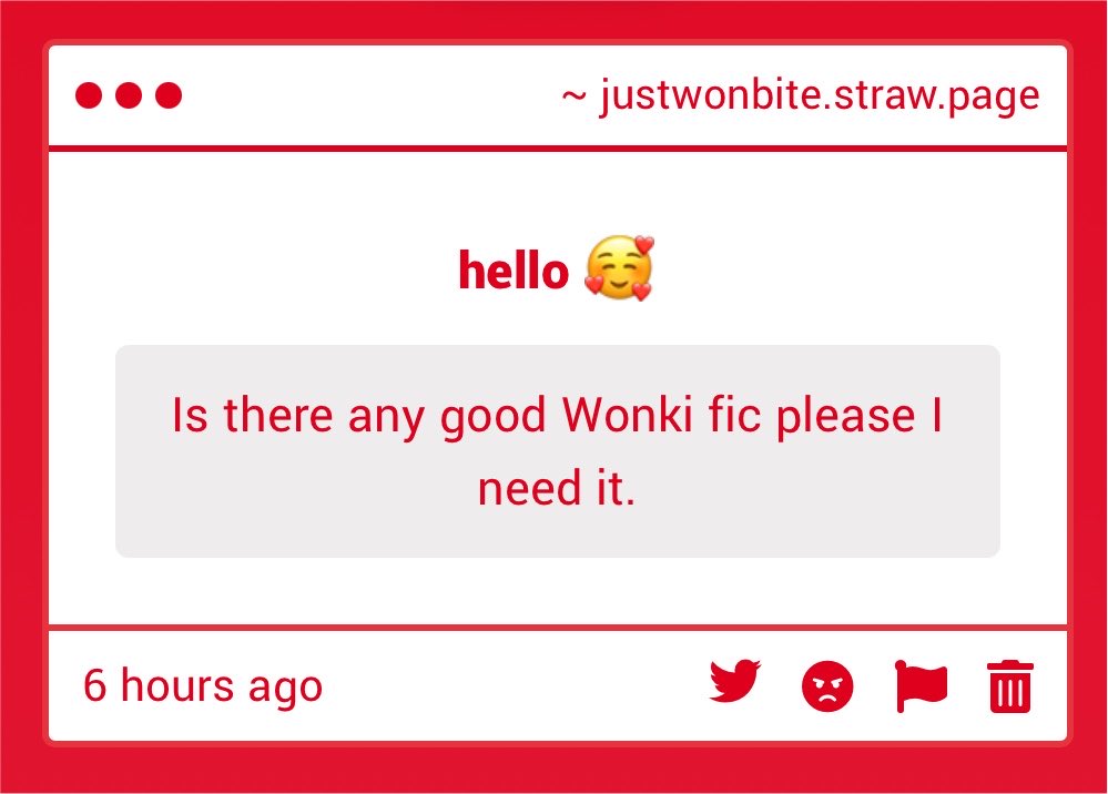 justwonbite's tweet photo. yes!!! Here are some of the wonki fics I’ve read!! 

https://t.co/eok2YU5Wsi
https://t.co/0guWzdHRyD
https://t.co/qgEyZTDax9
https://t.co/BYFcBd2kw1 
https://t.co/que8dVAEEJ 
https://t.co/Ehoa0MS6XH (this is technically jaywon🫣)
https://t.co/aSMmeVFLYR https://t.co/5kyMyrXy6y