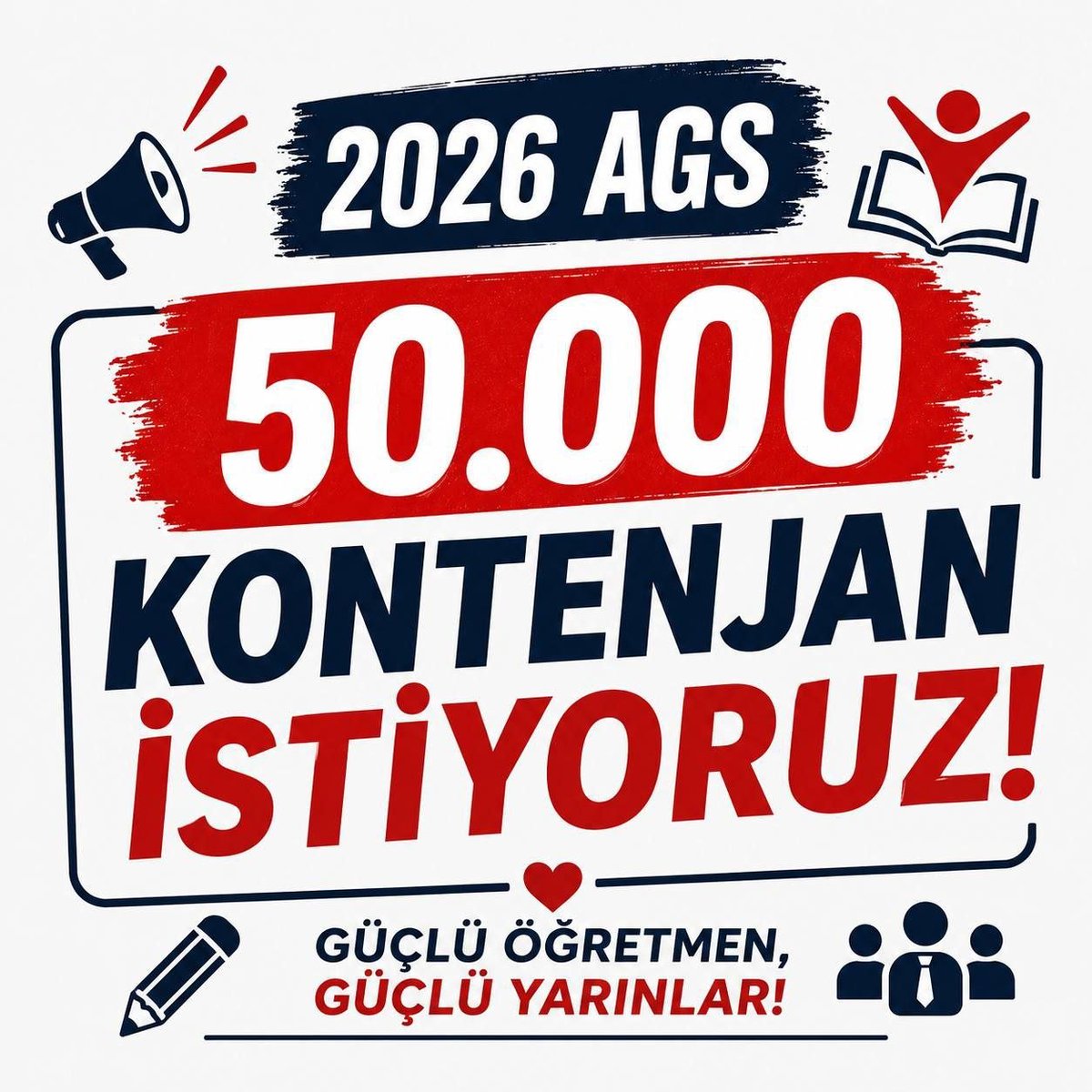 iremnur_kaya02's tweet photo. Aylarca süren hazırlık sürecimizin ardından, Türkiye Yüzyılı'na yakışır bir şekilde 50 bin kadro ile öğrencilerimize kavuşmayı gönülden arzu ediyoruz. @Yusuf__Tekin @RTErdogan @oktay_saral @dbdevletbahceli @mustafasenbd @TalipGeylan06 #AGS50Binatama https://t.co/E7QnSfyHmO