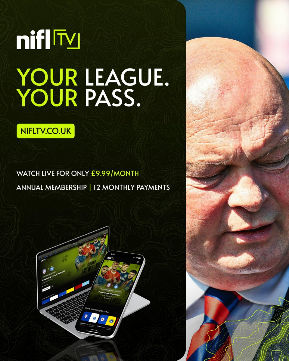 Portadownfc's tweet photo. 🎦 Your league. Your pass.

Watch NIFL football live from just £9.99 a month.

🌍 Every game live to international viewers. 

📺 https://t.co/4M9lOLssao https://t.co/s7SPw2jPgM