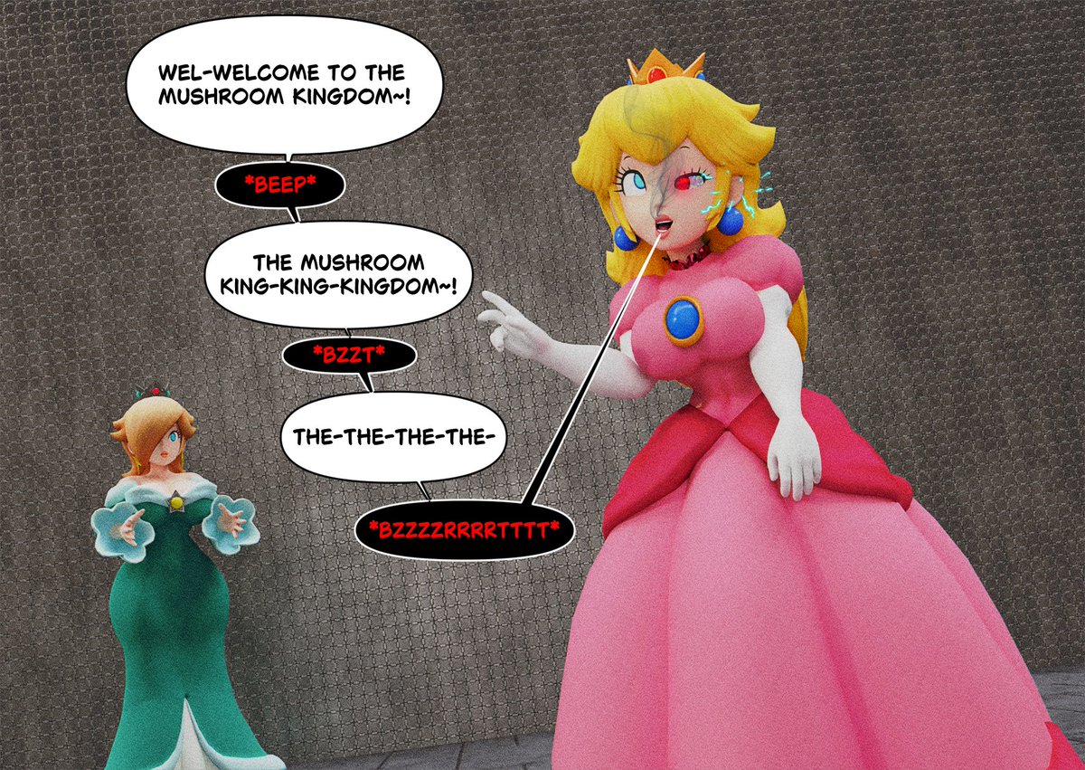 MystAftDrkReal's tweet photo. Current development on the Super Nintendo World Animatronics has not been smooth, it seems.
Requested by @Josh_star_king 
Princess Models by KabalMystic
#BlenderNSFW #Malfunction #Robots https://t.co/wRnhLSTl8N
