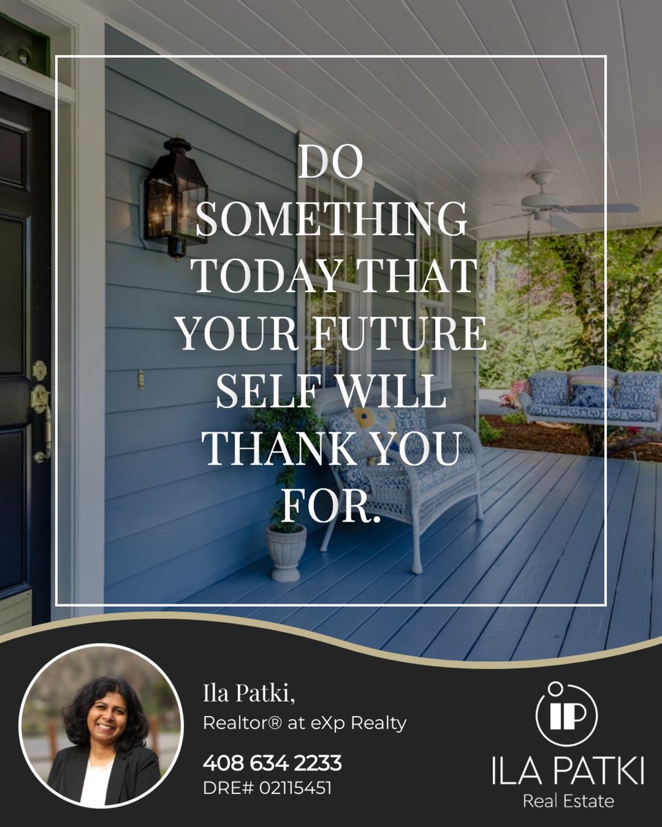 IlaPatkiRE's tweet photo. Big goals aren’t built overnight. They start with small, intentional steps taken today. Whether it’s saving a little more, getting pre-approved, or starting to explore the market, every action moves you closer to where you want to be.

#ilapatkirealestate #bayarearealtor https://t.co/GohGzBnJDv