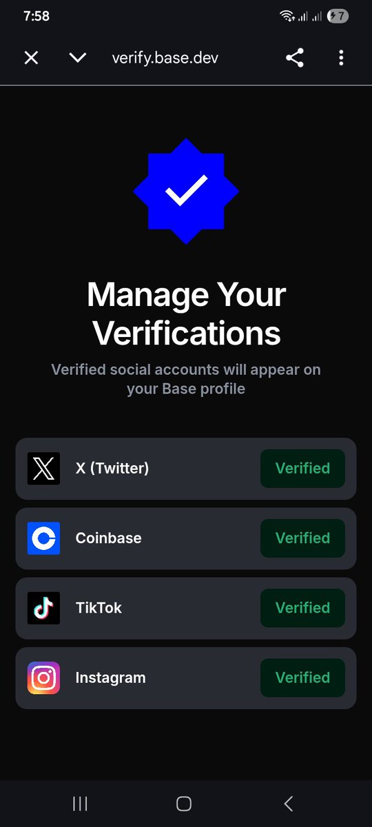 heistcrypt's tweet photo. Verified base @base https://t.co/vSgSub0PFN