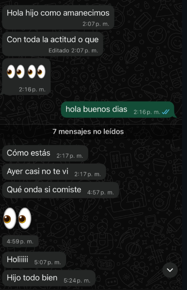 lunetadecoco's tweet photo. el chat de mi novio con su mamá https://t.co/cOvLtDRbac