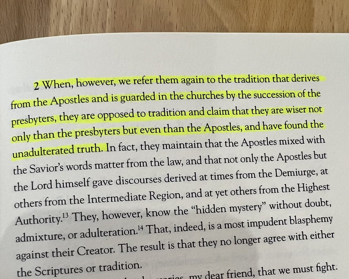stealyoredbull's tweet photo. Irenaeus writing about non-denominationalism back in A.D. 180 https://t.co/KPZ2gubbn4