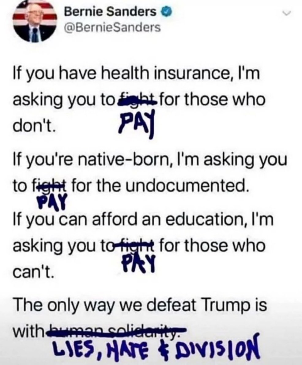 KpingItRl's tweet photo. @BernieSanders https://t.co/djr7DuFUUH